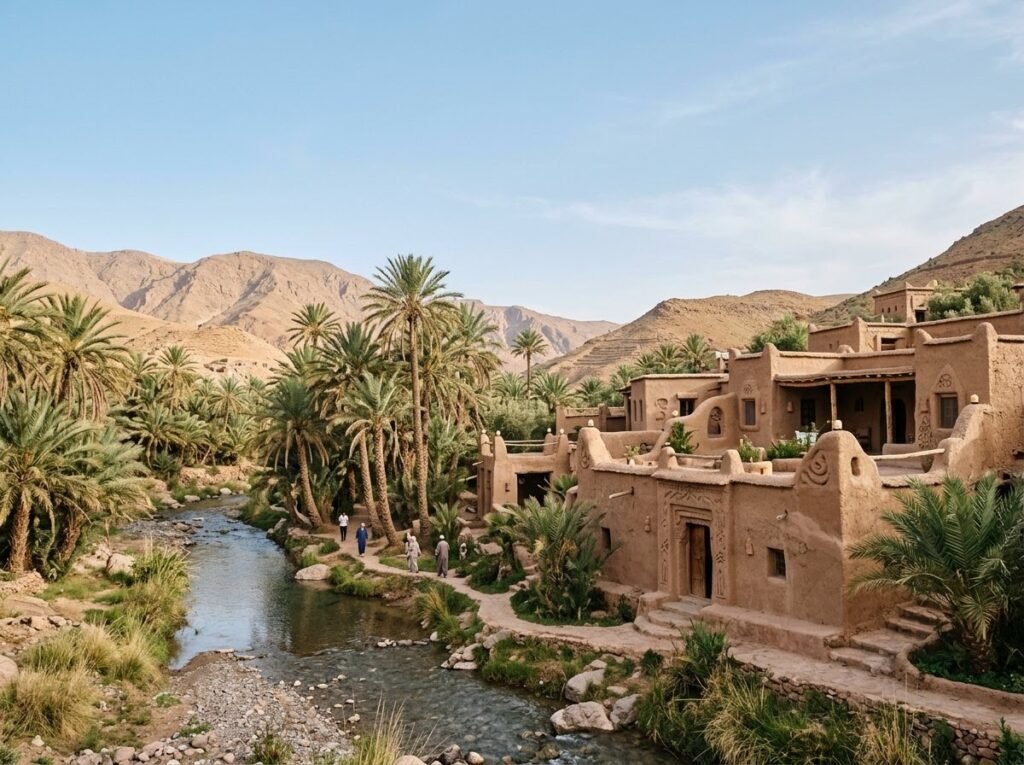 Accommodation at Écolodge Tighremt Assif Melloul